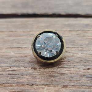 Antique 3 Ct‎ Crystal Button P411